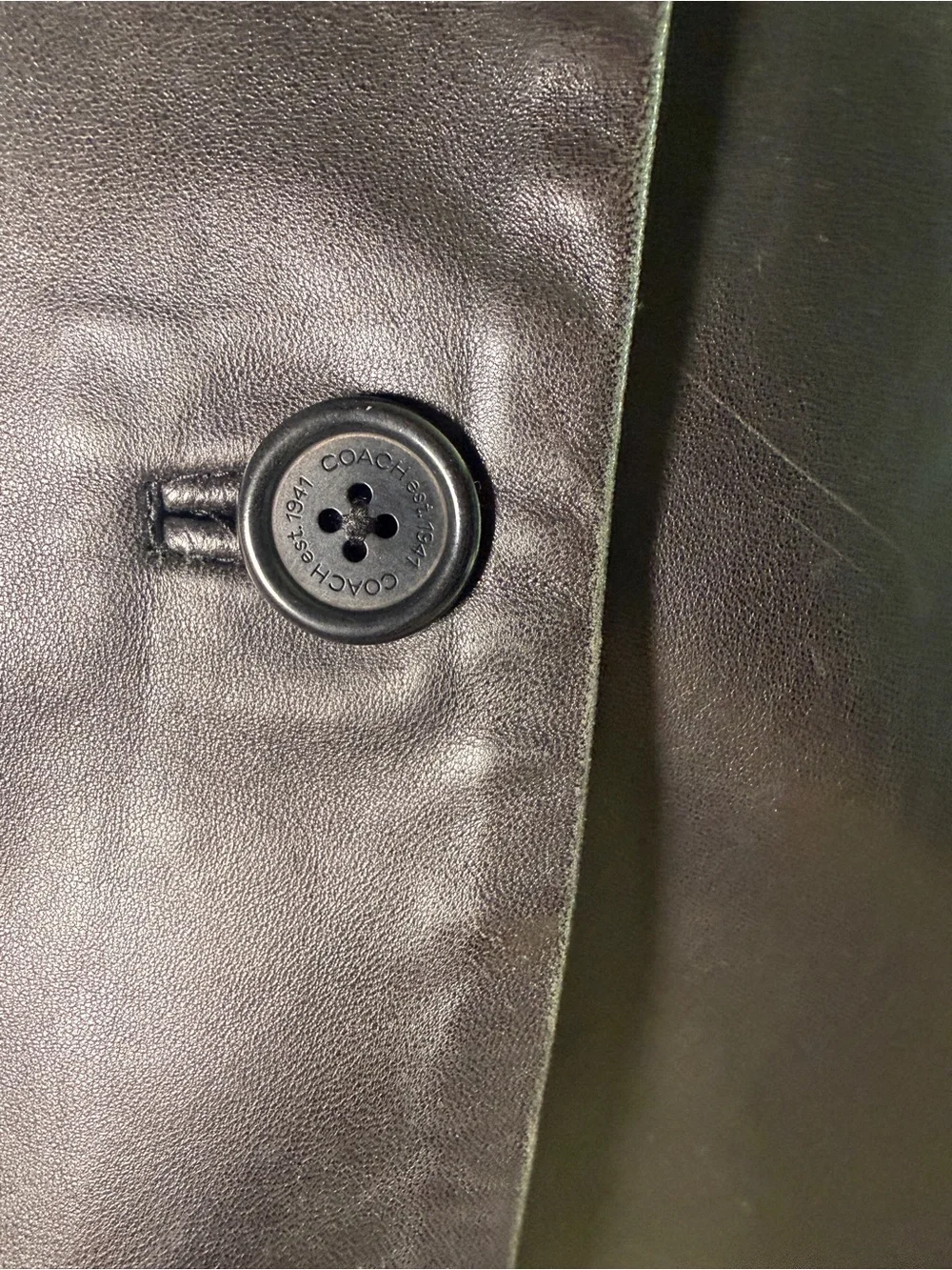 Coach Classic Black Leather Women's Blazer Jacket